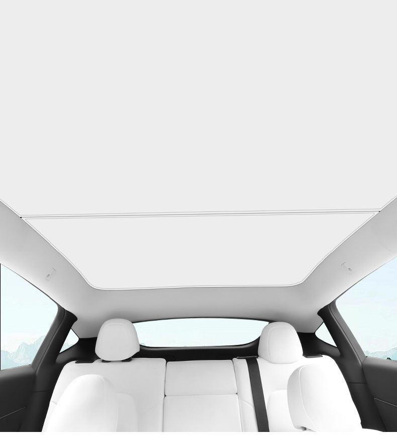[MT-Y-020]Tesla Model Y(New Design） Panoramic Sunroof Sunshade (Front & Rear) | Heat-Resistant, Custom-Fit, Easy Install