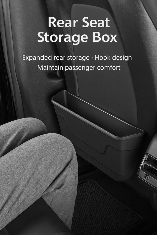 【MT-Y-011]Tesla Model Y（New Design） Rear Seat Storage Box | Multi-Functional TPE Organizer with Hook Design