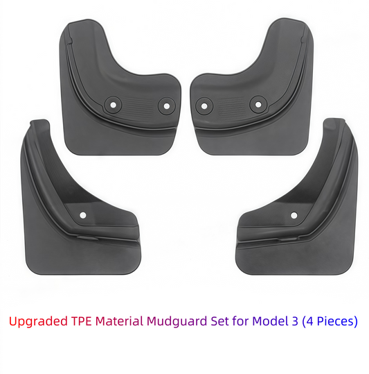 Upgraded Model 3 Car Mud Flaps - TPE Material, Vehicle-Specific Design for Enhanced Protection