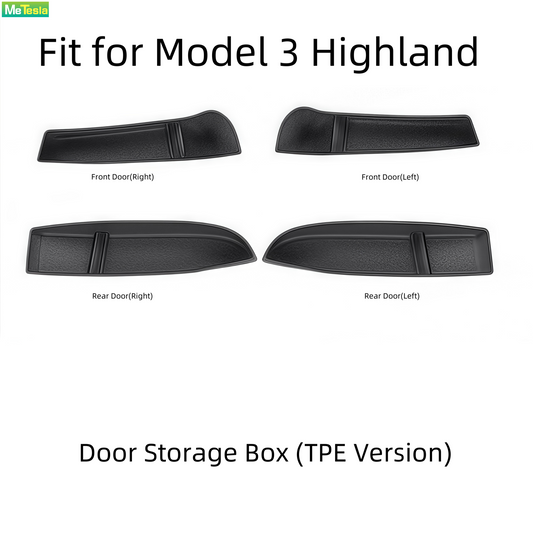 【MT-3-007】Model 3highland Car Door Storage Box (TPE Version) - Original Data Molded for Perfect Fit