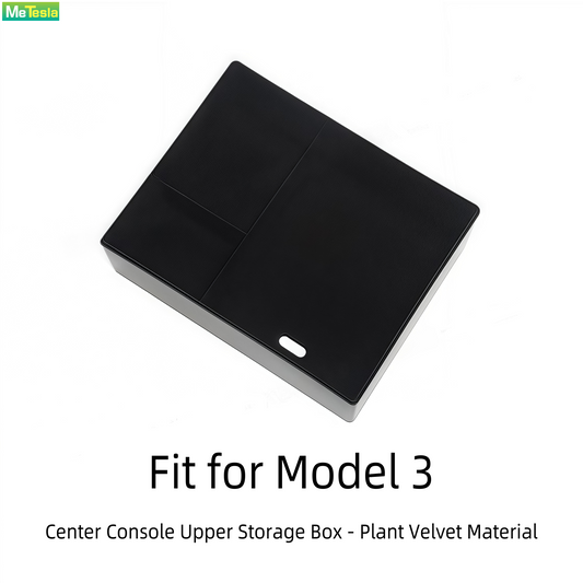【MT-3-013】Model 3 Car Center Console Upper Storage Box - Plant Velvet Material
