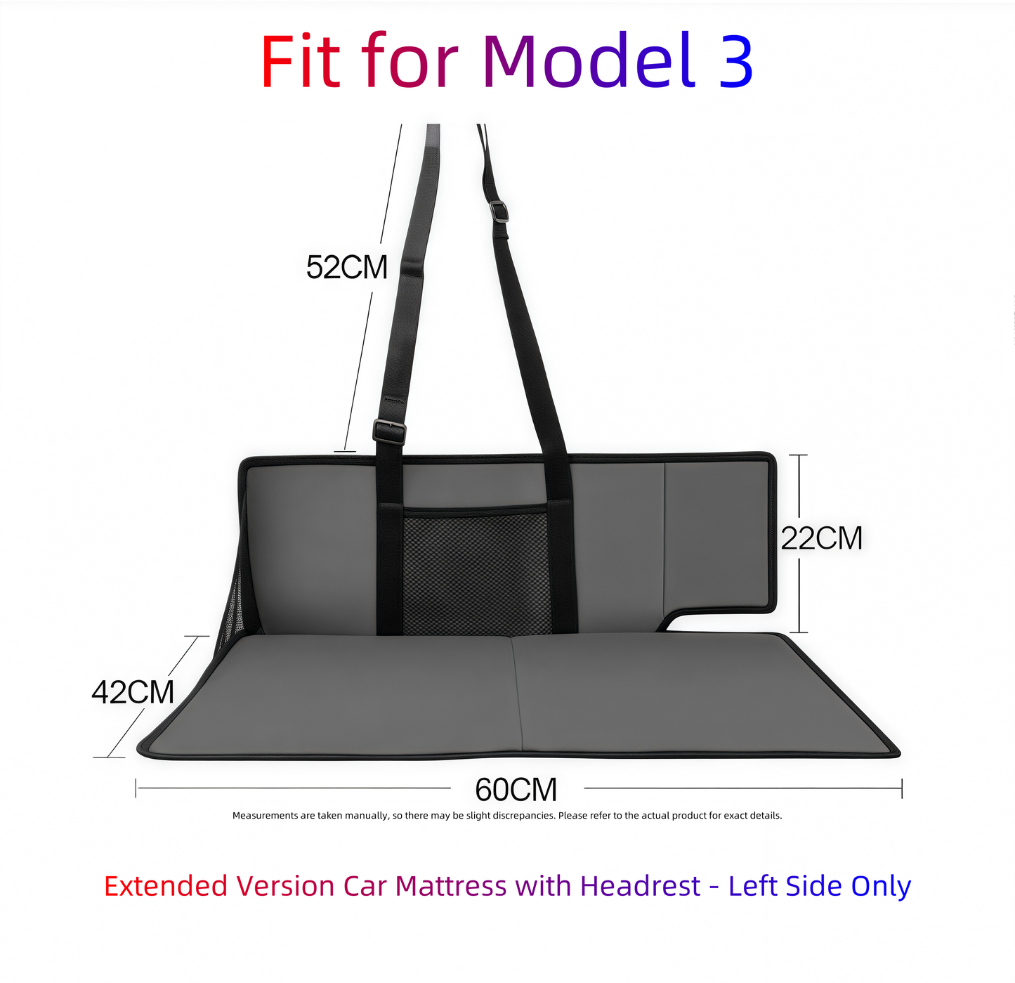 Model 3 Extended Car Bed Mattress Headrest Protector - Camping Specialist Edition