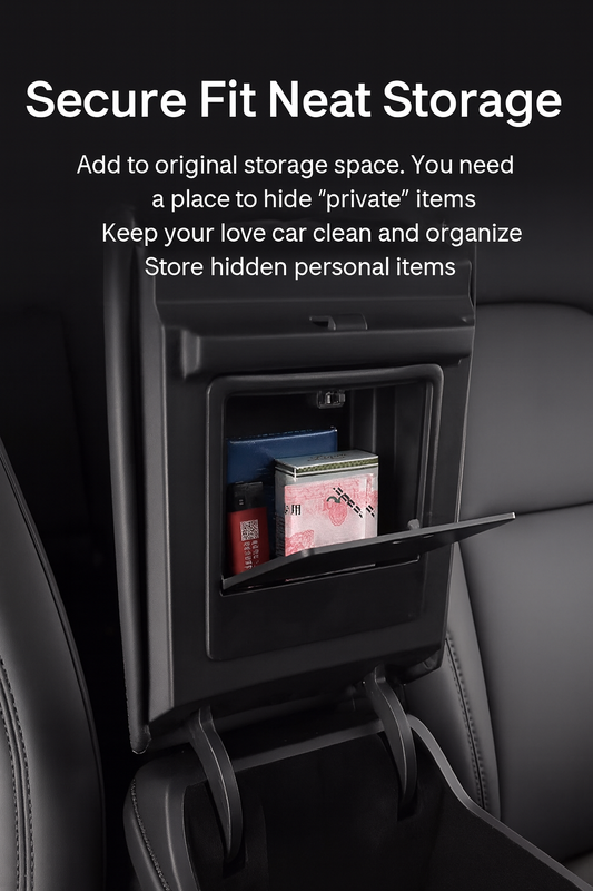 [MT-3-001]Center Console Magnetic Storage Box – Compatible with Tesla Model 3（new design）