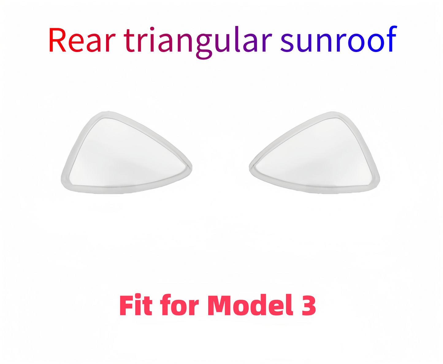 Tesla Model 3 Detachable Car Rear triangular sunroof Sunshade 2Pcs