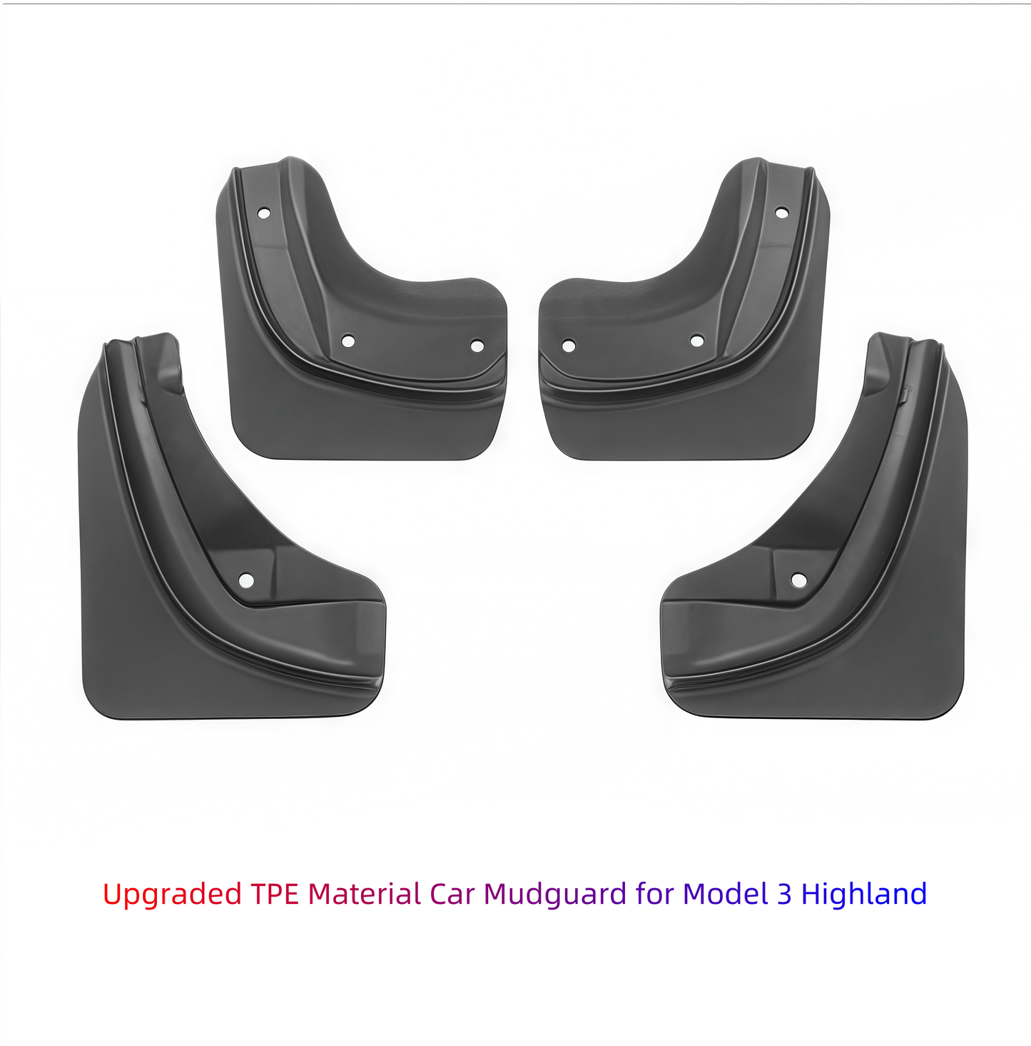 Upgraded Model 3highland Car Mud Flaps - TPE Material, Vehicle-Specific Design for Enhanced Protection