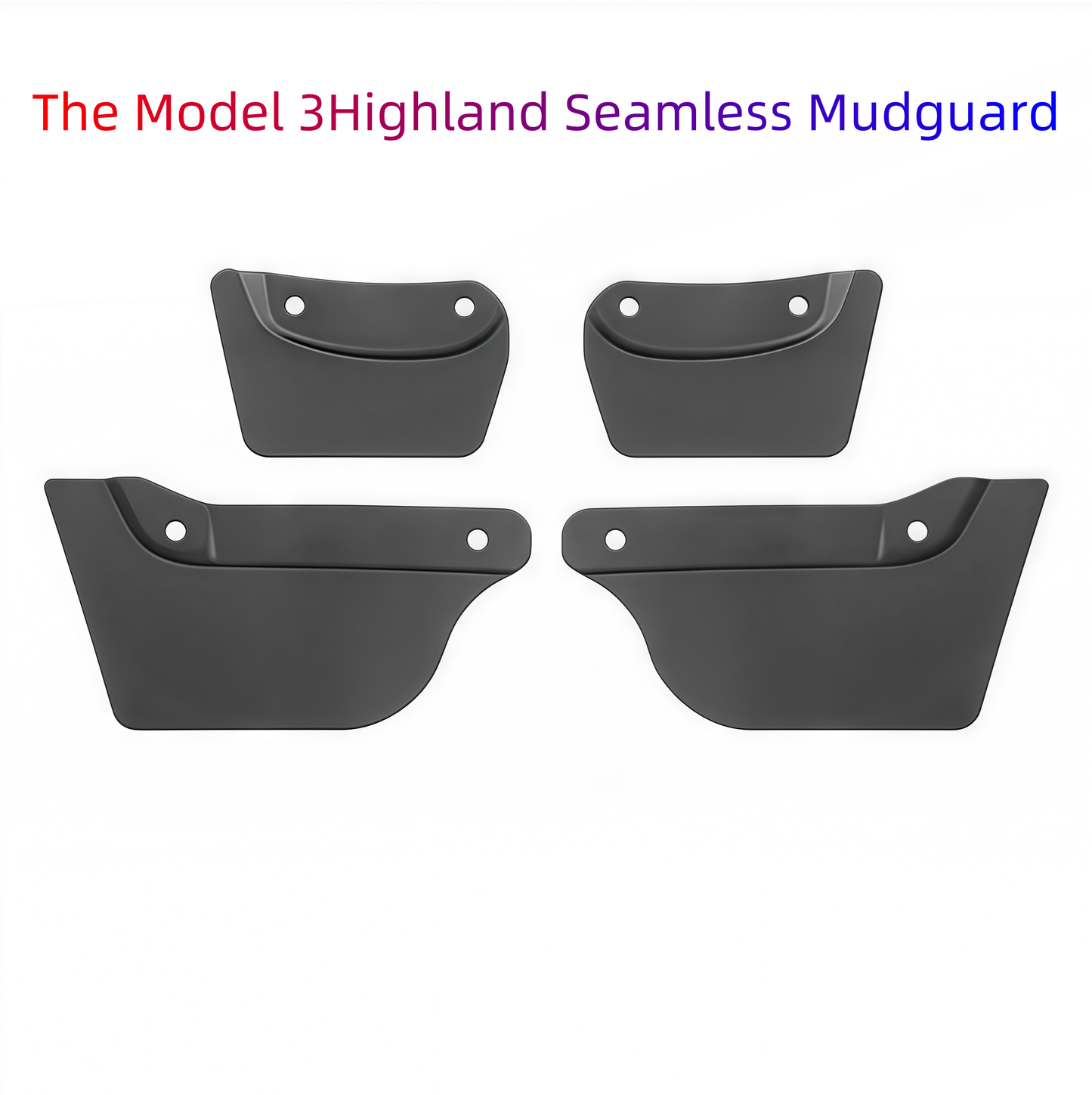 Model 3highland Car Mud Flaps - TPE Material, Seamless Design for Ultimate Protection-4Pcs