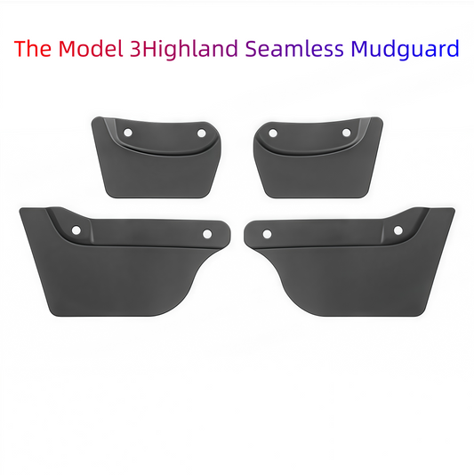 Model 3highland Car Mud Flaps - TPE Material, Seamless Design for Ultimate Protection-4Pcs