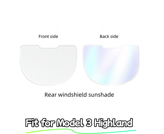 Tesla Model 3highland Detachable Car Rear windshield sunshade with gorgeous Colors