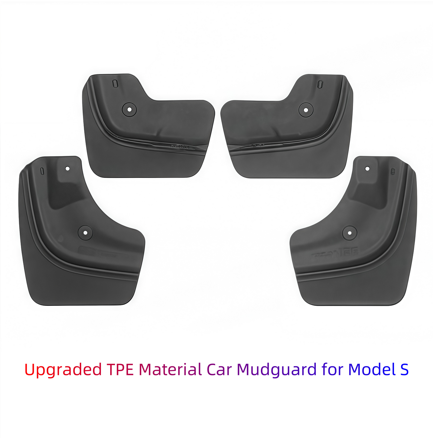 Upgraded Model S Car Mud Flaps - TPE Material, Vehicle-Specific Design for Enhanced Protection