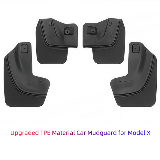 Upgraded Model X Car Mud Flaps - TPE Material, Vehicle-Specific Design for Enhanced Protection