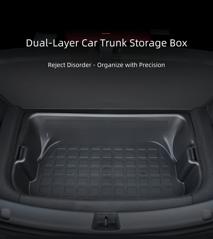 Model Y Custom Fit Dual-Layer Trunk Storage Box - Eco-Friendly ABS, Waterproof & Durable