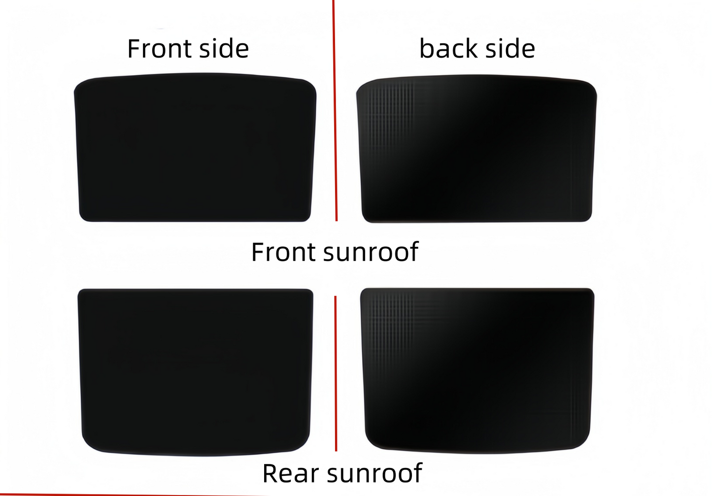 [MT-Y-019]Tesla Model Y Panoramic Sunroof Sunshade (Front & Rear) | Heat-Resistant, Custom-Fit, Easy Install
