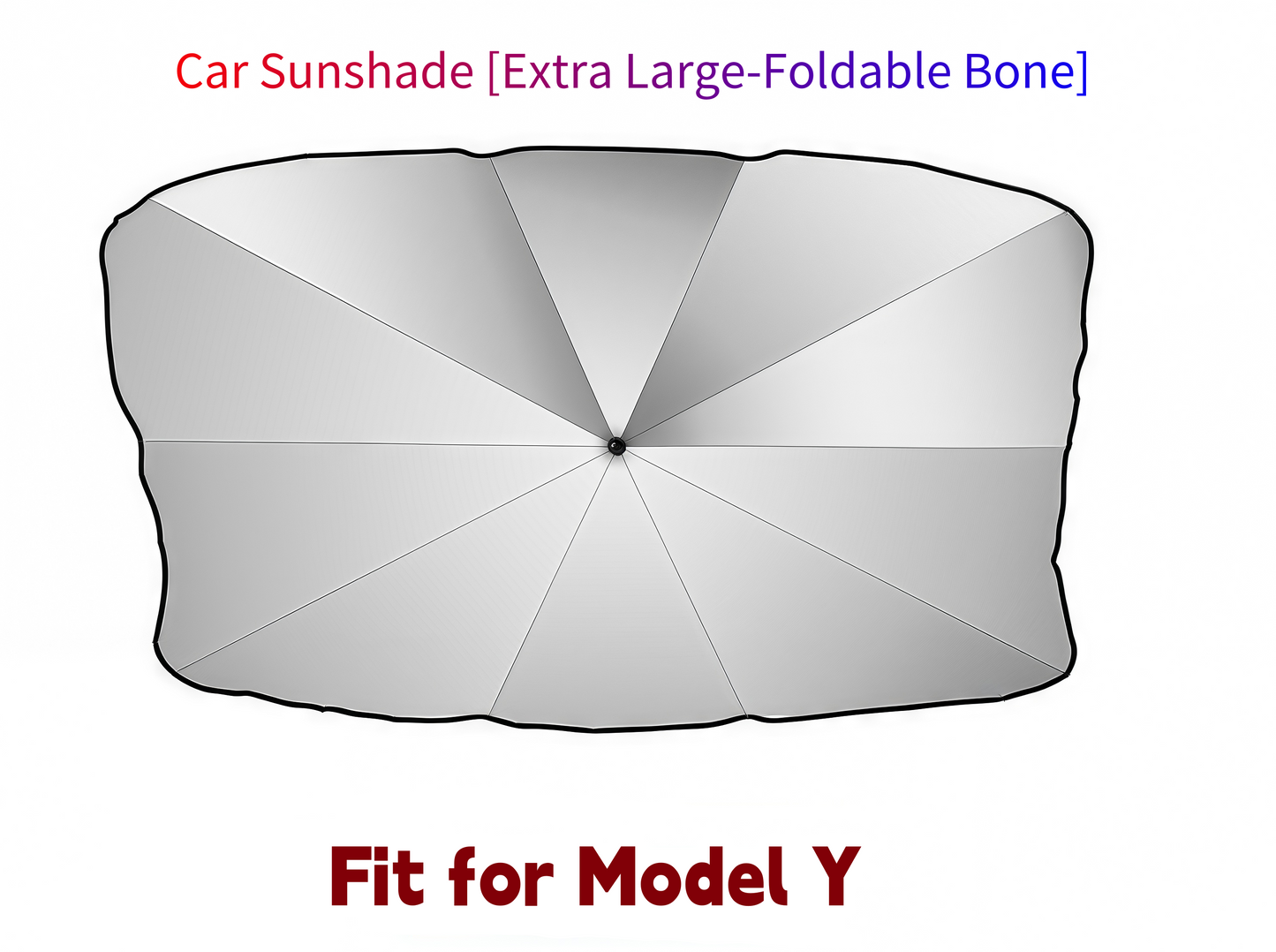 Model Y-Car Sunshade [Extra Large-Foldable Bone] without Window Breaker