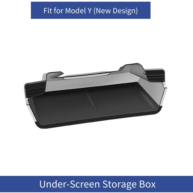 【MT-Y-009]Tesla Model Y(New Design） Under-Screen Storage Box | Multi-Compartment, Anti-Slip & Noise-Reducing Design