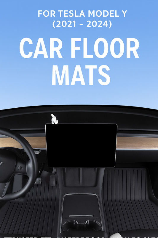 [MT-Y-012]Tesla Model Y Floor Mats (2021–2024) | Custom-Fit TPE All-Weather Mats, Odorless & Durable