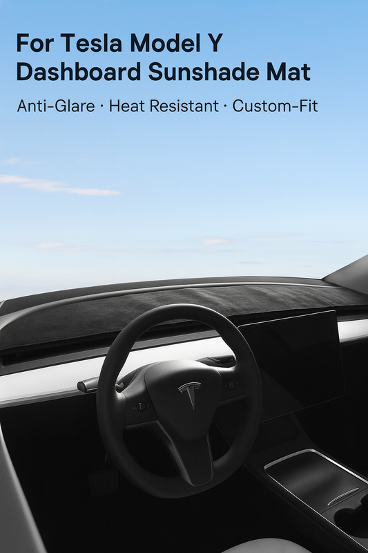 [MT-Y-015]Tesla Model Y Dashboard Sunshade Mat | Anti-Glare, Heat-Resistant, Custom-Fit