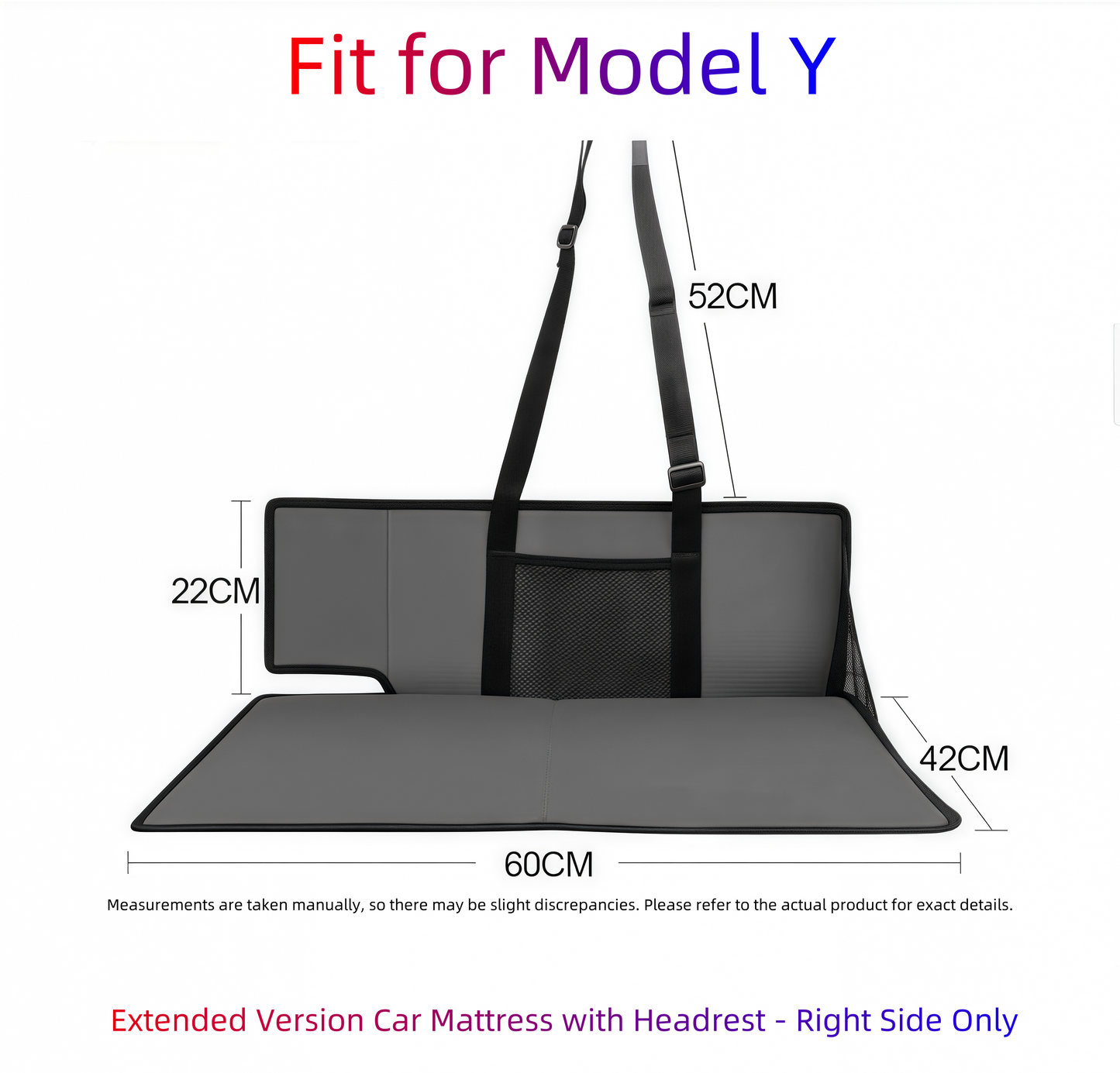 Model Y Extended Car Bed Mattress Headrest Protector - Camping Specialist Edition