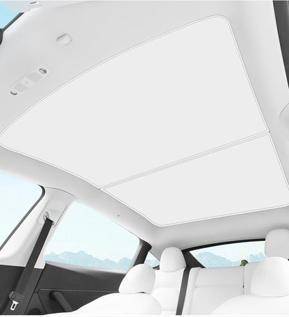 [MT-Y-019]Tesla Model Y Panoramic Sunroof Sunshade (Front & Rear) | Heat-Resistant, Custom-Fit, Easy Install
