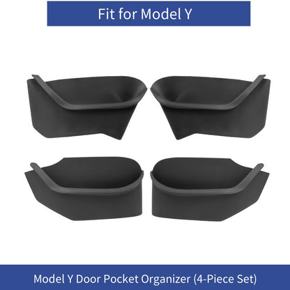 【MT-Y-006]Tesla Model Y Full-Coverage Door Pocket Storage Box | TPE Waterproof, Anti-Scratch, Custom-Fit Design