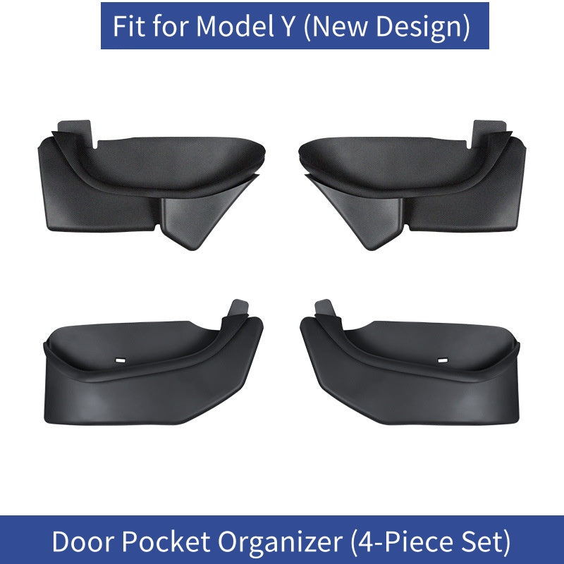 【MT-Y-007]Tesla Model Y(New Design) Full-Coverage Door Pocket Storage Box | TPE Waterproof, Anti-Scratch, Custom-Fit Design