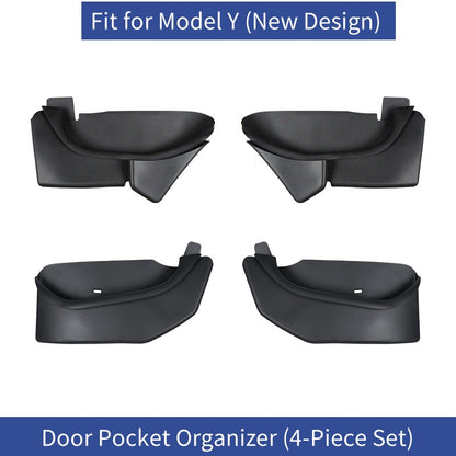 【MT-Y-007]Tesla Model Y(New Design) Full-Coverage Door Pocket Storage Box | TPE Waterproof, Anti-Scratch, Custom-Fit Design