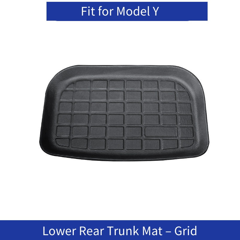 [MT-Y-013]Tesla Model Y Front & Rear Trunk Mats | Custom-Fit TPE, Waterproof, Anti-Slip & Durable