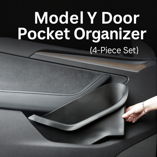 【MT-Y-006]Tesla Model Y Full-Coverage Door Pocket Storage Box | TPE Waterproof, Anti-Scratch, Custom-Fit Design