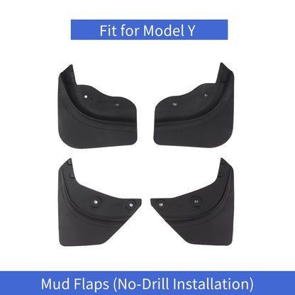 [MT-Y-018]Tesla Model Y Mud Flaps (No-Drill Installation) | Custom-Fit, Durable & Protective