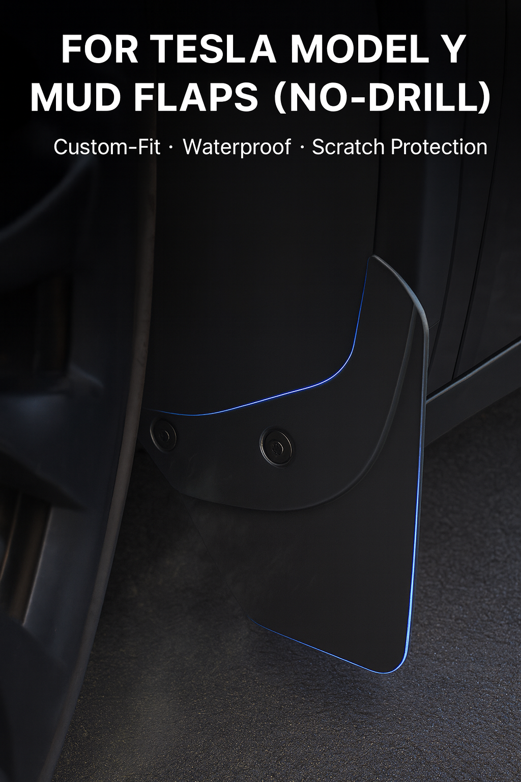 [MT-Y-018]Tesla Model Y Mud Flaps (No-Drill Installation) | Custom-Fit, Durable & Protective
