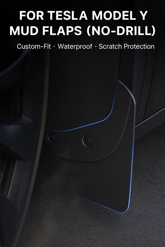 [MT-Y-018]Tesla Model Y Mud Flaps (No-Drill Installation) | Custom-Fit, Durable & Protective
