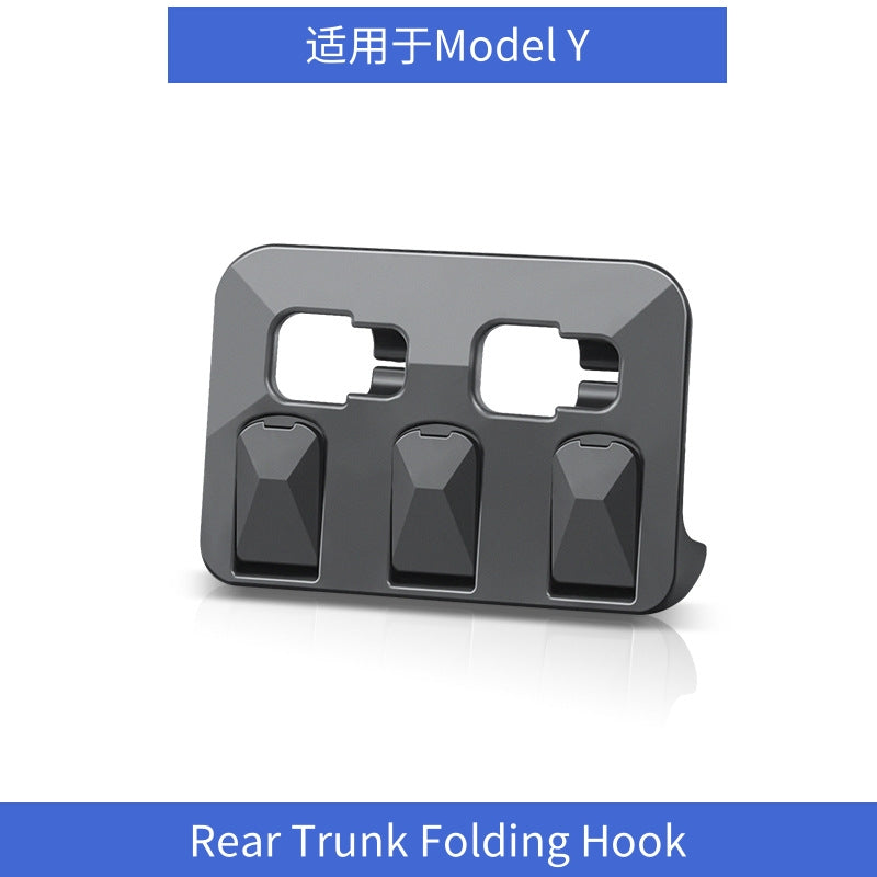 [MT-Y-017]Tesla Model Y Rear Trunk Folding Hook | ABS Material, Hidden Design, Strong Load-Bearing