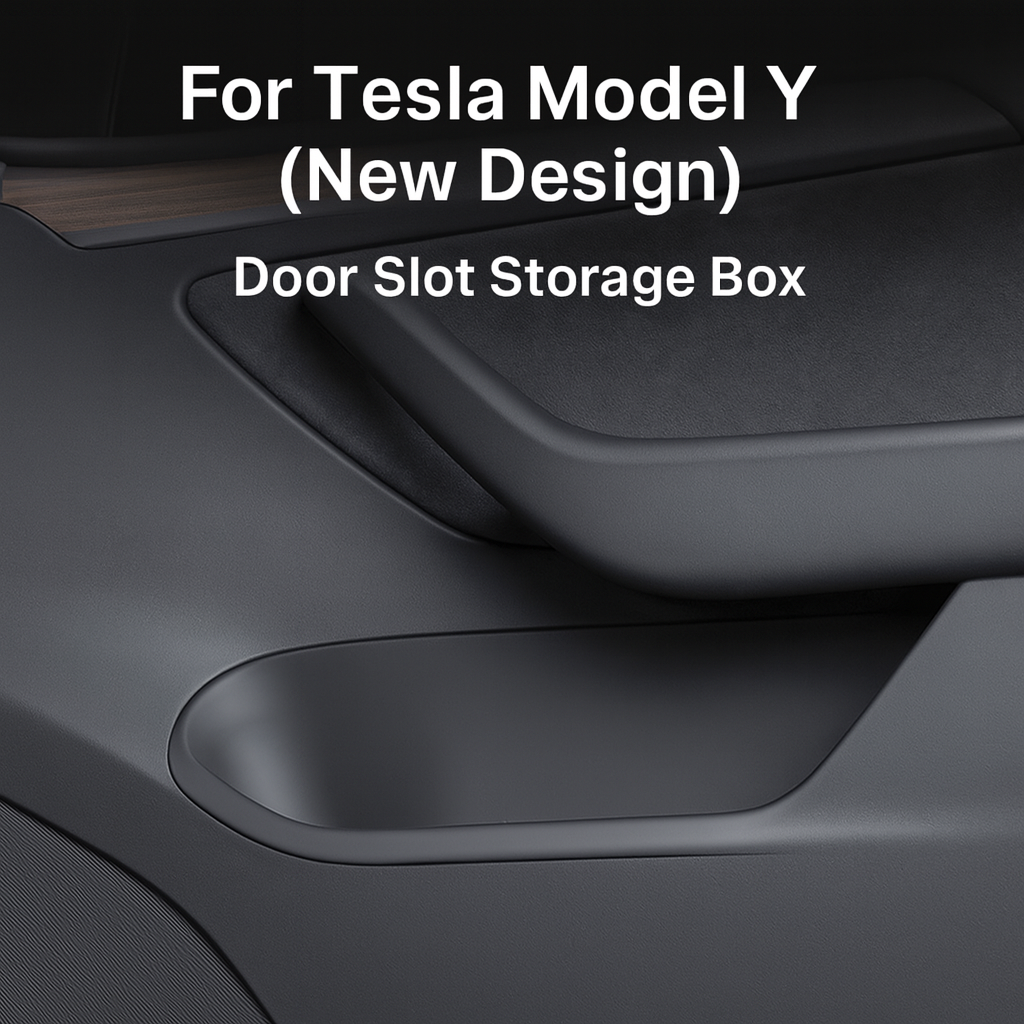 【MT-Y-007]Tesla Model Y(New Design) Full-Coverage Door Pocket Storage Box | TPE Waterproof, Anti-Scratch, Custom-Fit Design