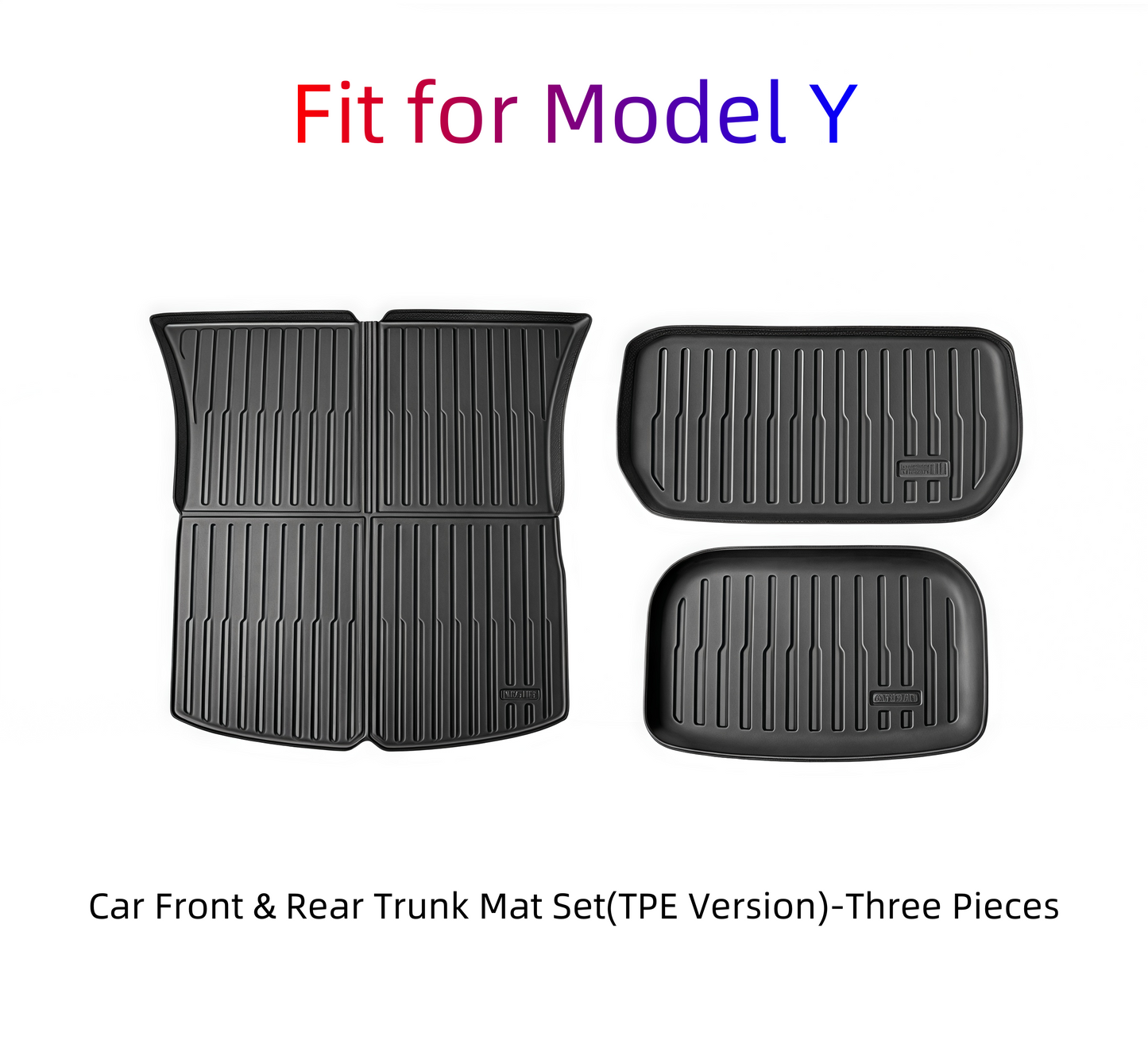 Model Y Car Front & Rear Trunk Mat Set(TPE Version)-Three Pieces