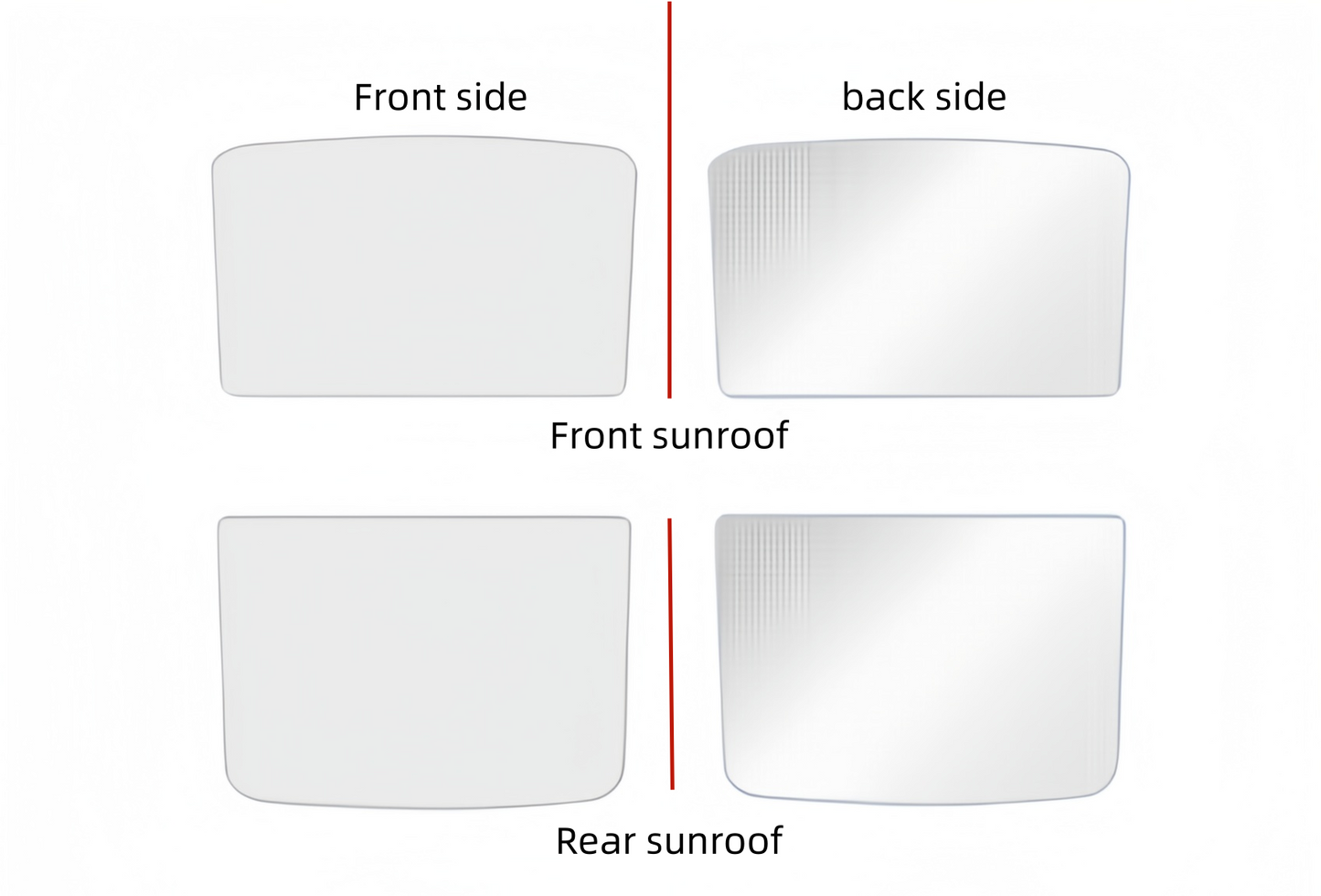 [MT-Y-019]Tesla Model Y Panoramic Sunroof Sunshade (Front & Rear) | Heat-Resistant, Custom-Fit, Easy Install