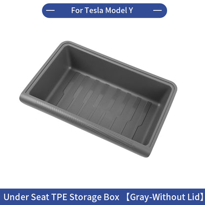 [MT-Y-001]Tesla Model Y Under Seat Storage Box | Custom-Fit TPE Material, Anti-Slip & Waterproof