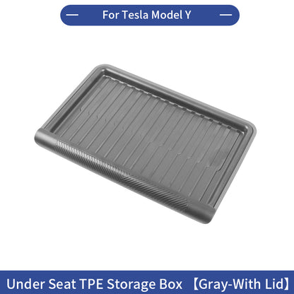 [MT-Y-001]Tesla Model Y Under Seat Storage Box | Custom-Fit TPE Material, Anti-Slip & Waterproof