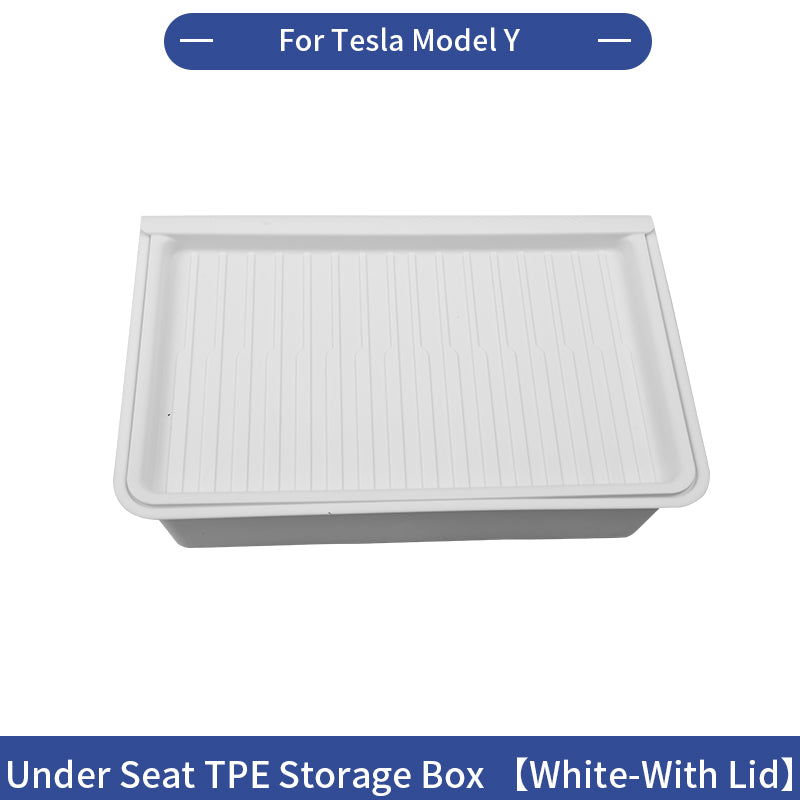 [MT-Y-001]Tesla Model Y Under Seat Storage Box | Custom-Fit TPE Material, Anti-Slip & Waterproof