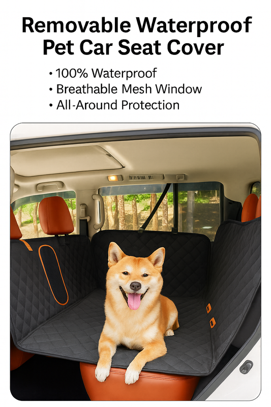 Removable Waterproof Pet Car Seat Cover – Full Protection & Comfort