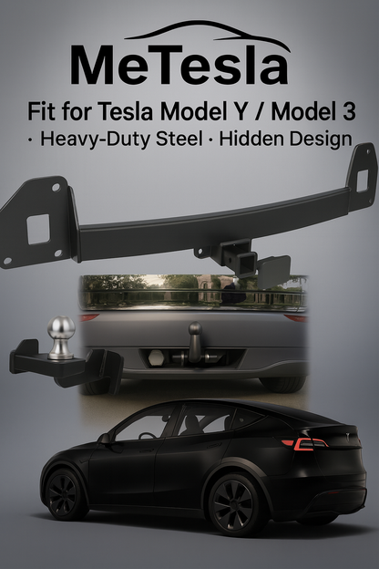 Trailer Hitch & Tow Hook Set — Heavy-Duty Steel, Hidden Design-fit for Model 3 & model Y