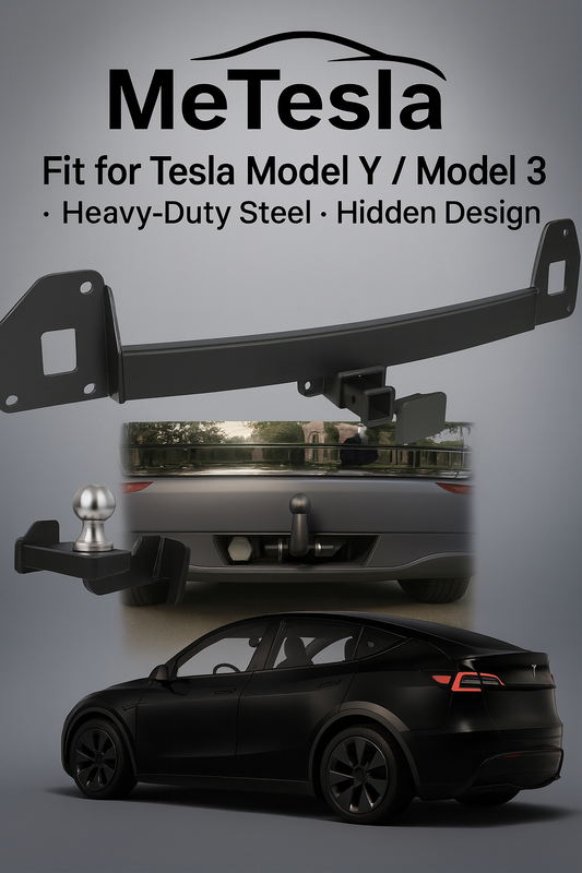 Trailer Hitch & Tow Hook Set — Heavy-Duty Steel, Hidden Design-fit for Model 3 & model Y