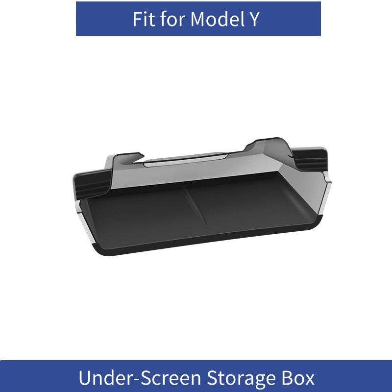 【MT-Y-008]Tesla Model Y Under-Screen Storage Box | Multi-Compartment, Anti-Slip & Noise-Reducing Design