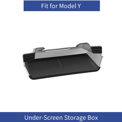 【MT-Y-008]Tesla Model Y Under-Screen Storage Box | Multi-Compartment, Anti-Slip & Noise-Reducing Design
