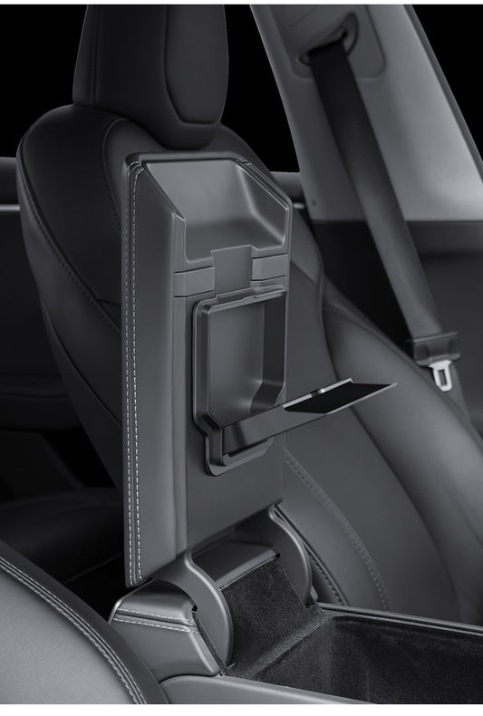[MT-Y-005]Tesla Model Y(new design） Armrest Console Magnetic Storage Box | Hidden Privacy Design, ABS Material, Silent Soft-Close