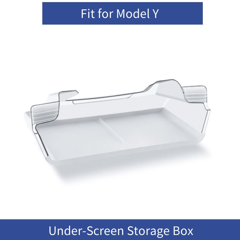 【MT-Y-008]Tesla Model Y Under-Screen Storage Box | Multi-Compartment, Anti-Slip & Noise-Reducing Design