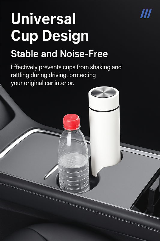 [MT-Y-004]Tesla Model Y Center Console Cup Holder | Custom-Fit TPE Material, Anti-Slip & Noise-Reducing Design